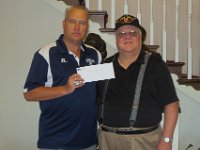 482- Howie Bartholf (rt) presents a 1,000 dollar Donation to the Fisher House